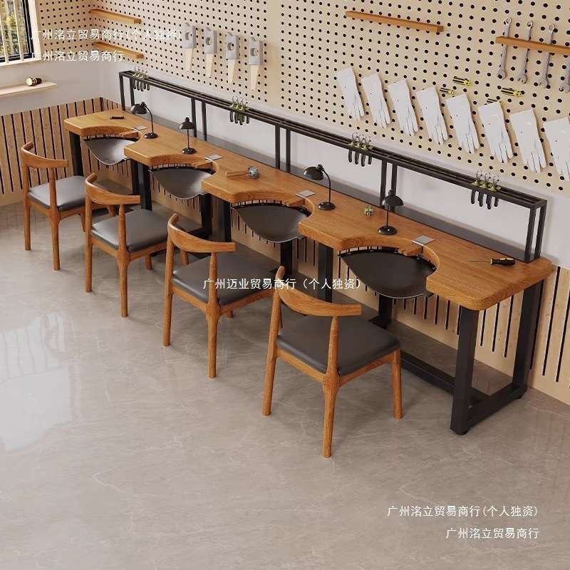 首饰金工桌实木打金桌工作台珠宝金银加工桌工作台打金工桌子条形