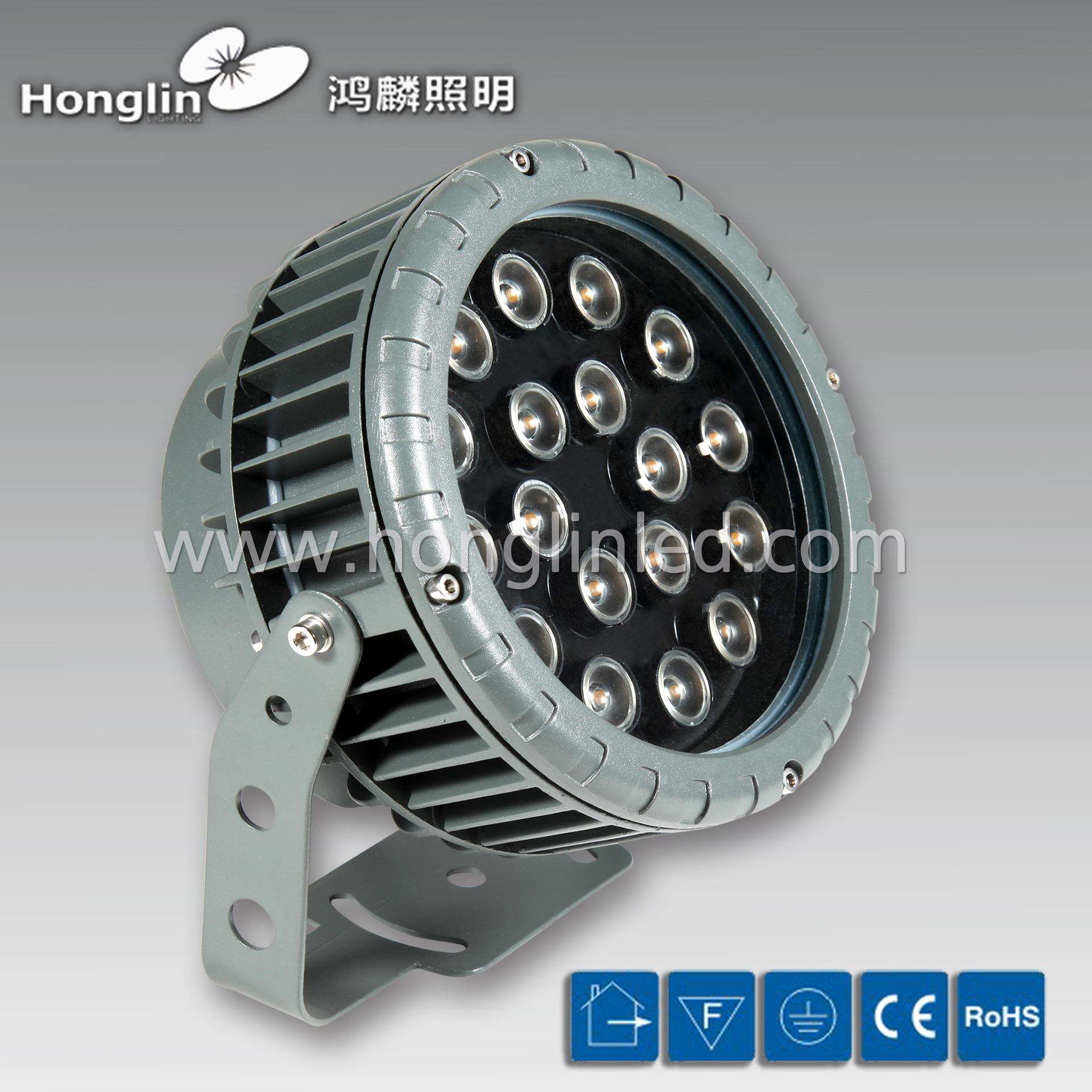 LED投光灯5W9W12W18WRGB单色照树灯投光灯插地式庭院灯车轮款