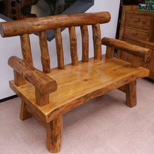 实木沙发小户型客厅单人双人椅原木现代新中式 香樟木冬夏两用设计