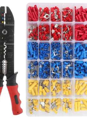 压线钳720PCS冷压端子钳端子压线钳线鼻子压接钳多功能剥线钳压线