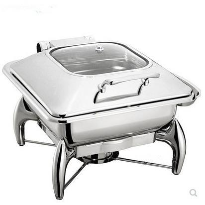 宇辉自助餐炉不锈钢布菲炉翻盖可视保温炉电热液压酒店餐具1032LB