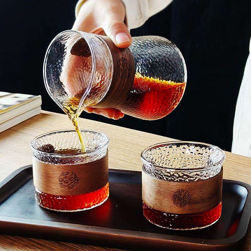 锤纹挂耳咖啡分享杯手冲咖啡分享壶耐热玻璃咖啡壶公杯咖啡品鉴杯