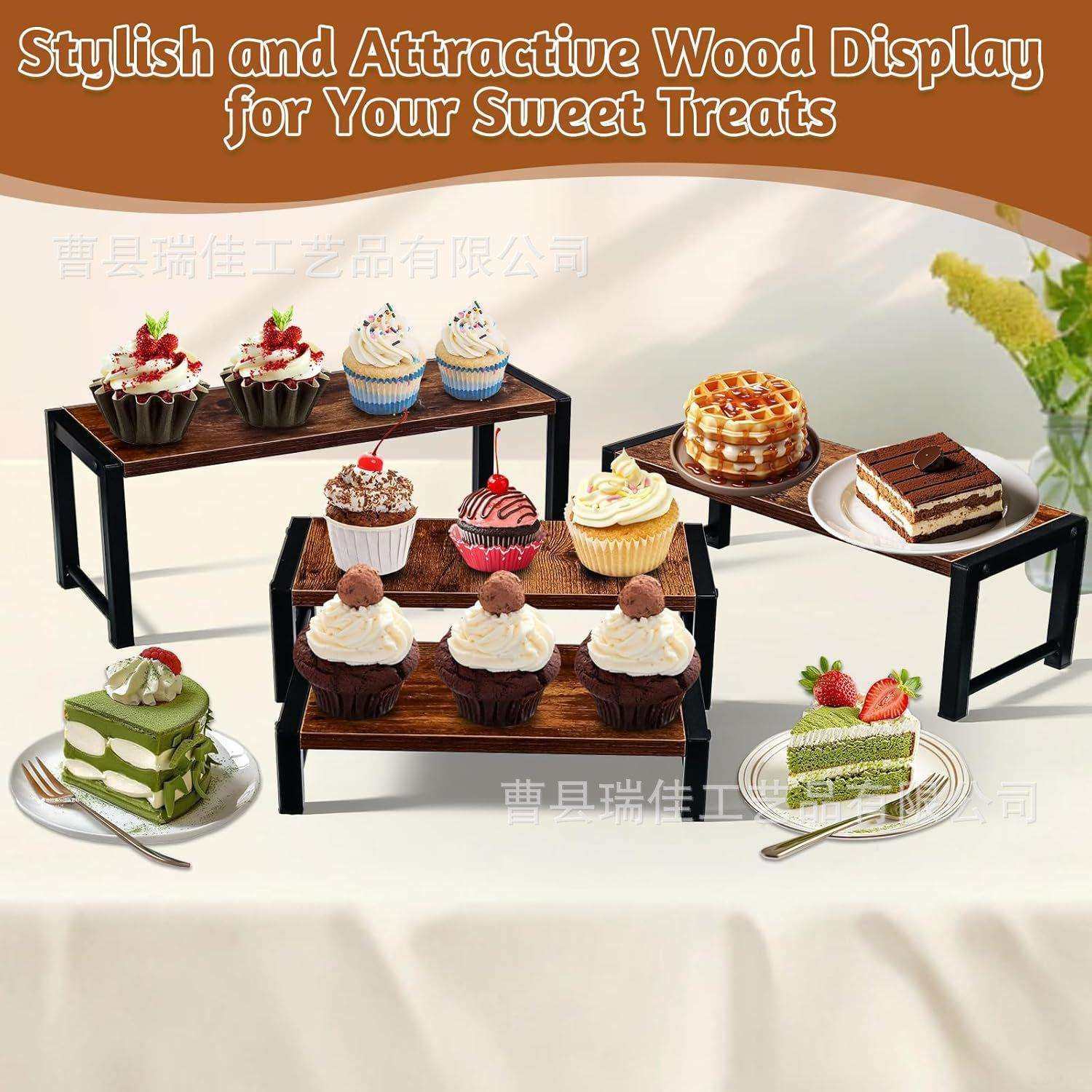 铁木结合蛋糕展示架桌面阶梯收纳架创意实木甜品储物架整理架,鲜花速递/花卉仿真/绿植园艺,割草机/草坪机,淘宝优惠券,粉丝福利购,淘宝优惠卷