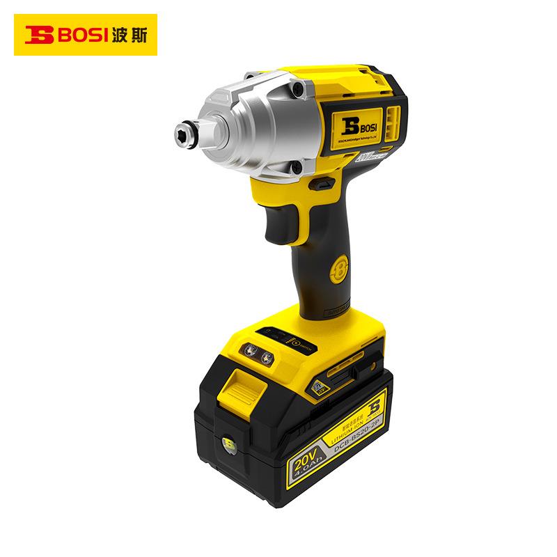 波斯无刷锂电两用冲击扳手智能语音播报充电式电动扳手汽修风炮