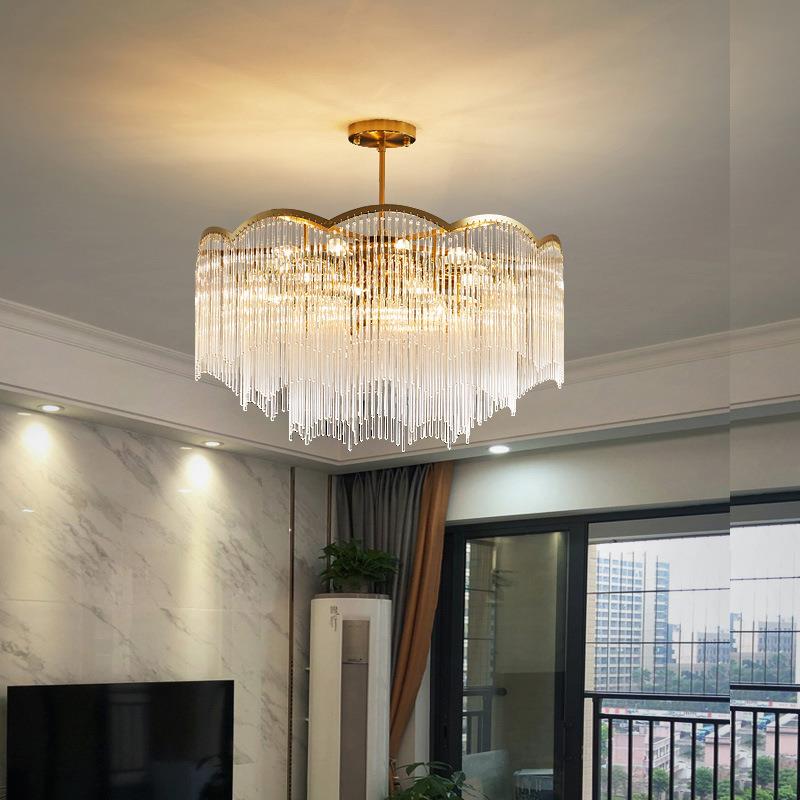 客厅吊灯2023年新款轻奢餐厅灯具现代简约大气大厅主卧室灯水晶灯