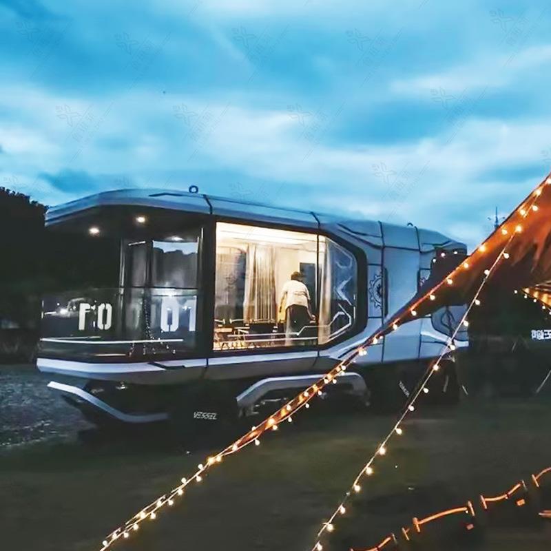 网红太空舱装配民宿 户外移动景观房 露天星空隔音玻璃海景房厂家