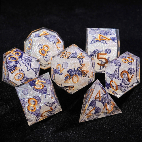D20多面体COC跑团树脂贴花骰子