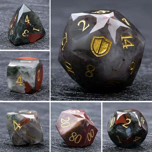 DND跑团天然石骰子套装可定制