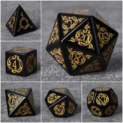 GBTDICE黑曜石骰子套装龙与地下