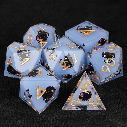 猫咪尖角树脂骰子套装
