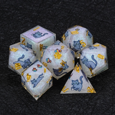 GBTDice猫咪贴纸D20骰子7件套