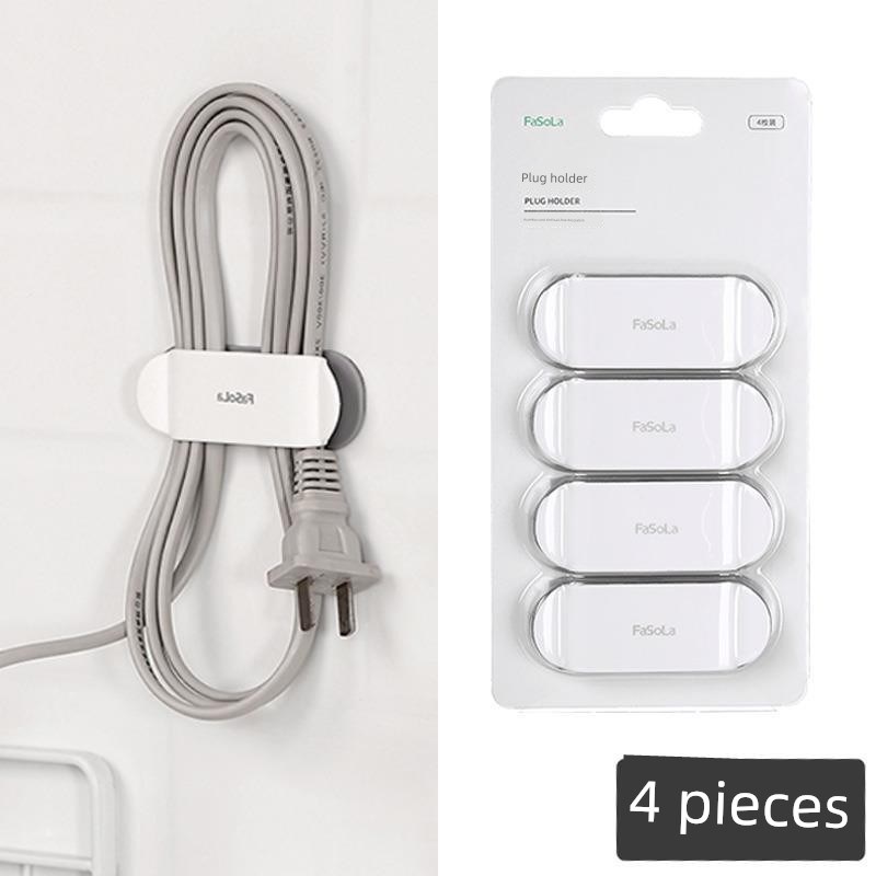 悬挂插头挂钩支架厨房壁挂式s电源线固定电缆夹插座电缆管理器数