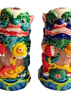 普门品风狮爷交趾陶n客厅书房公司办公室商铺摆件汽车家居工艺礼
