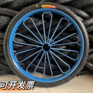 子 劳胎钢圈轮胎推车手推德国进口 车轮工地工具车实心加厚翻动
