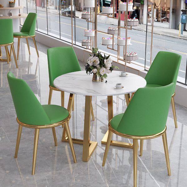 阳台餐桌简约会客组合洽谈接待桌椅办公室小圆桌店铺网红轻奢休闲