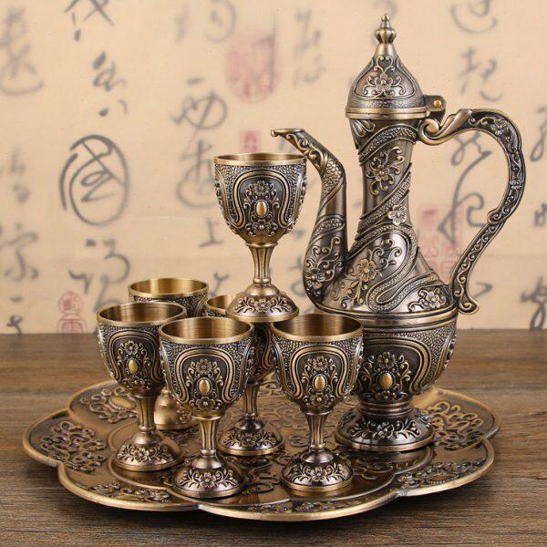 酒壶家用装酒酒瓶子摆件古代小酒壶酒具古风锡壶纯铜精致金属仿古