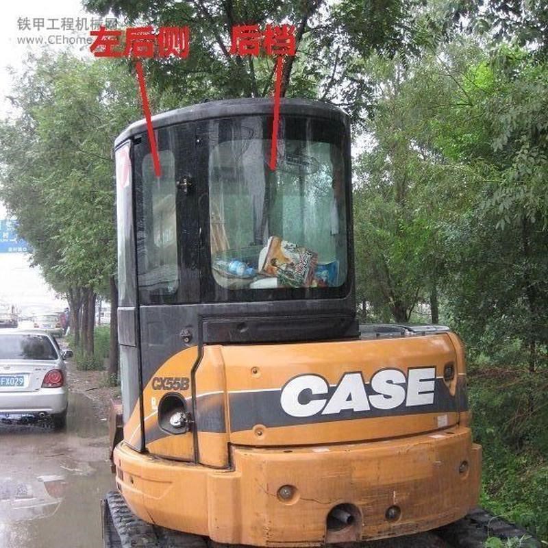 挖掘机玻璃凯斯CX55B挖机钩机挡风前后挡天窗车门钢Y化玻璃防护网