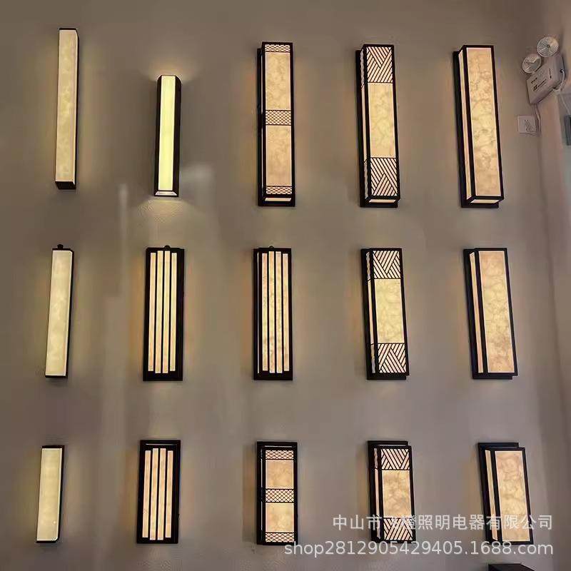 户外墻壁灯阳台灯防水别墅庭院灯led室外墙灯门口大门新中式壁灯