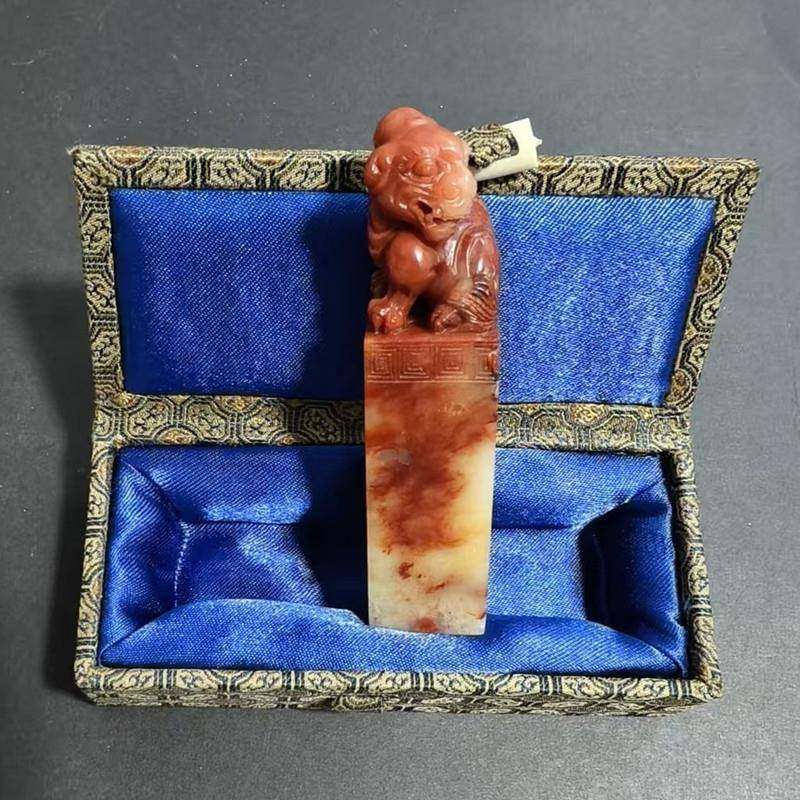 寿山芙蓉石雕刻钮头瑞兽呈祥书画闲章文创金石篆刻姓名印章收藏品