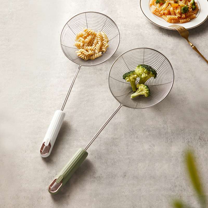 家用漏勺厨房笊篱过滤网捞面大号不锈钢捞饺子果汁豆浆筛滤油漏网