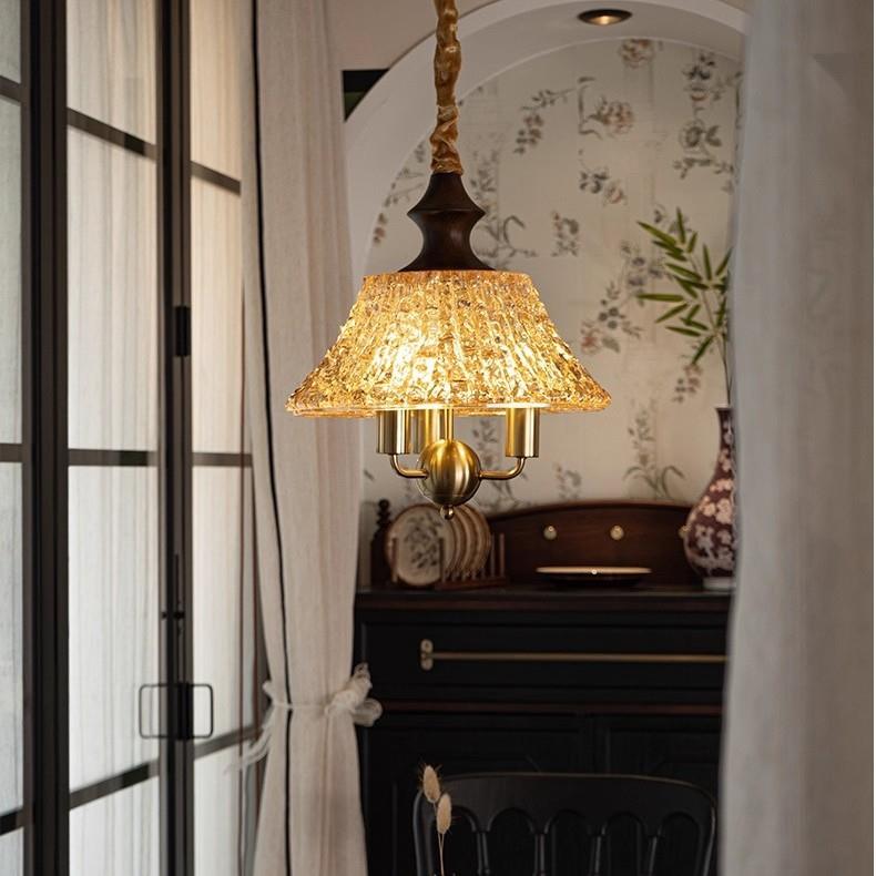 法式中古风餐厅吊灯法式复古高端轻奢吧台岛台灯2025年新款餐桌灯