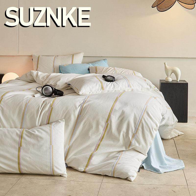 舒尊客||A类色织提花加厚保暖全棉磨毛四件套纯棉被套床单床笠床