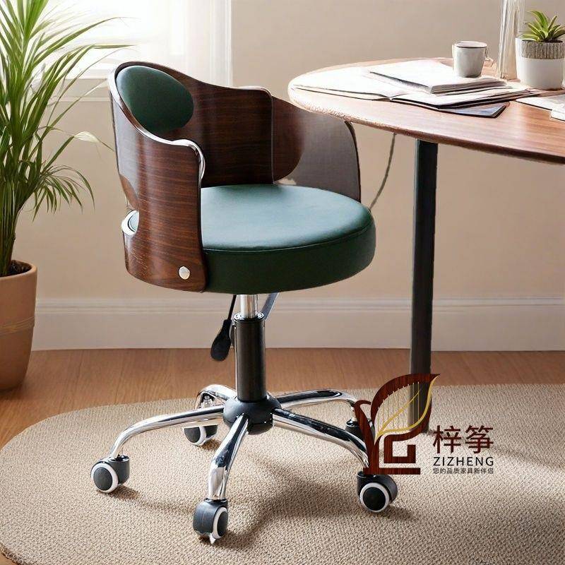轻奢高级吧台椅学习办公电脑椅可旋转滑轮万向轮升降椅子久坐舒适