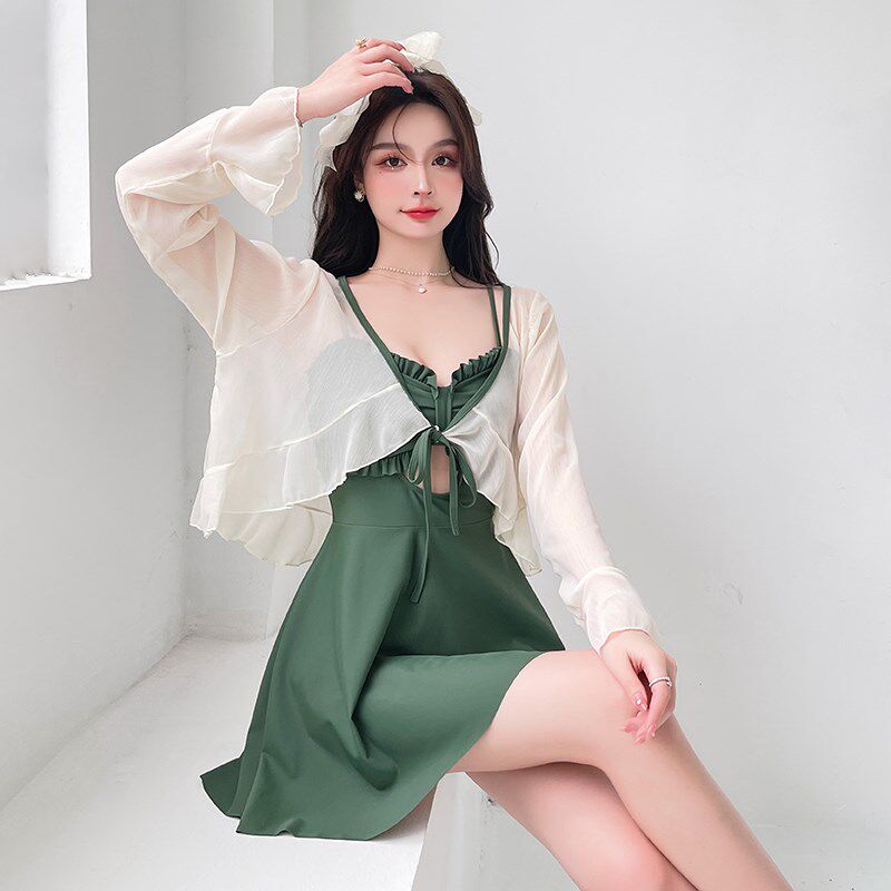 2022新款游泳衣女超仙ins连体泳衣