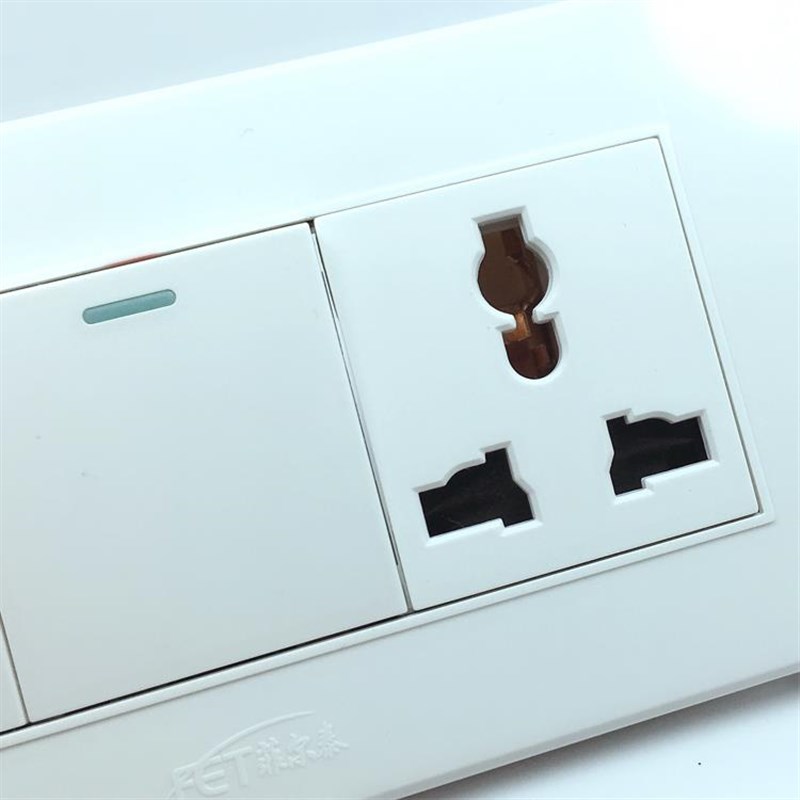 老款单控开关插座118型两开一插组合面板10A暗装双控按钮大板开关