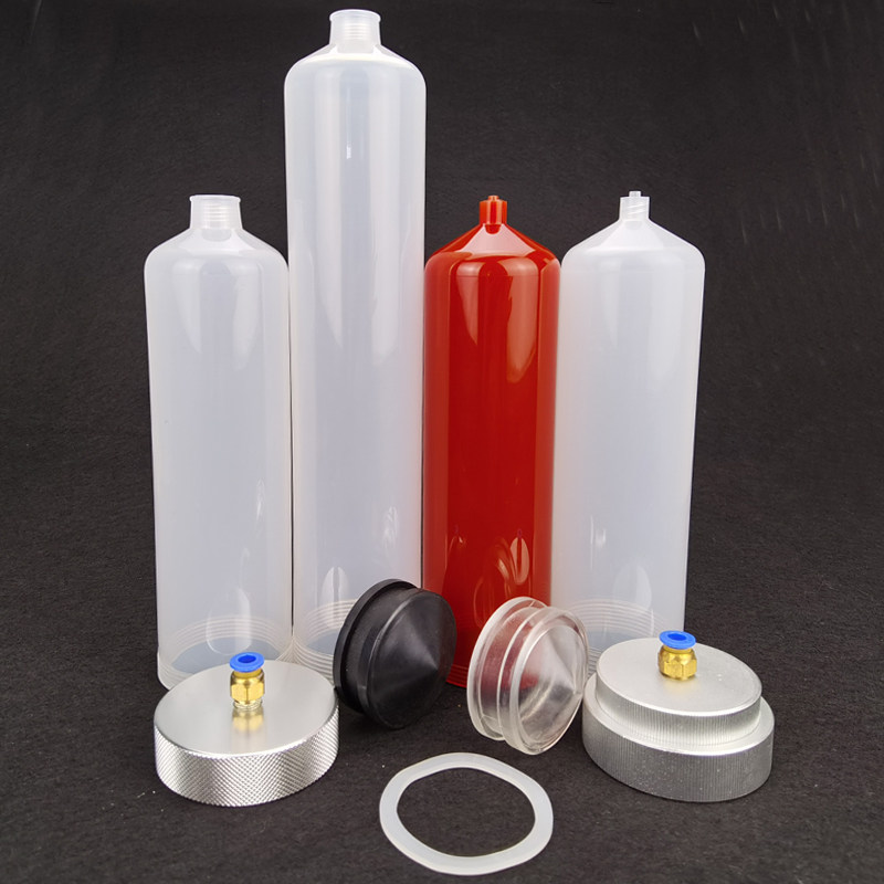 300cc针筒点胶机滴胶筒500cc大容量针筒灌胶Q筒打胶筒金属盖子活