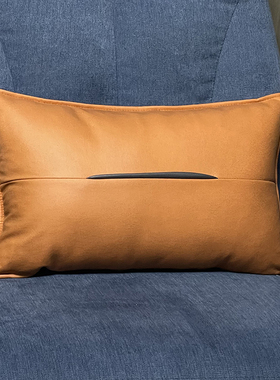 新款科技布抱枕沙发客厅靠枕靠垫橙色抱枕套不含R芯轻奢靠垫套枕