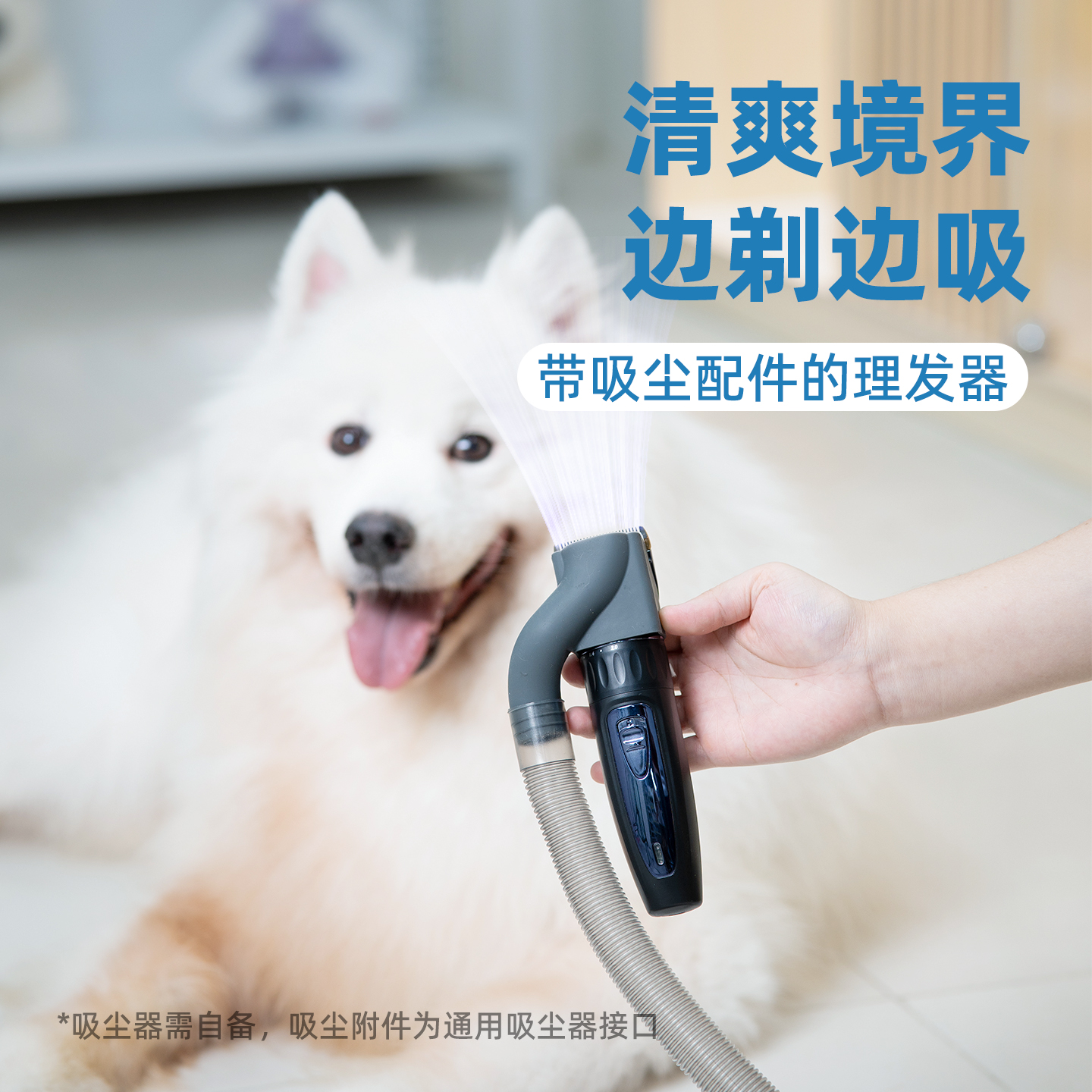 宠物吸毛电推猫咪狗吸尘器理毛器电推剪剃毛外接吸尘器