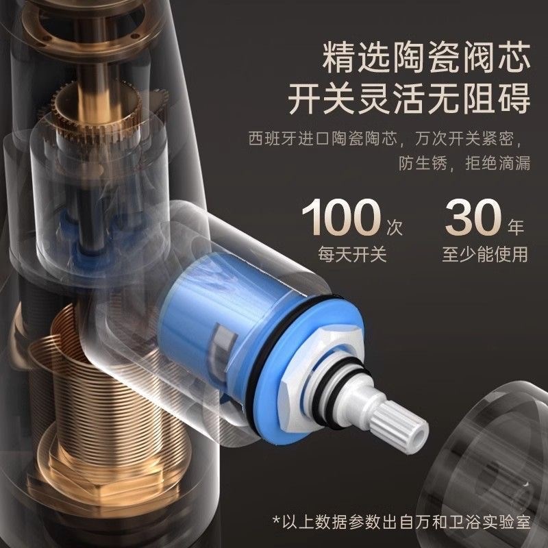 不锈钢枪灰色厨房洗菜盆抽拉水龙头家用水槽洗碗池旋转冷热水龙头