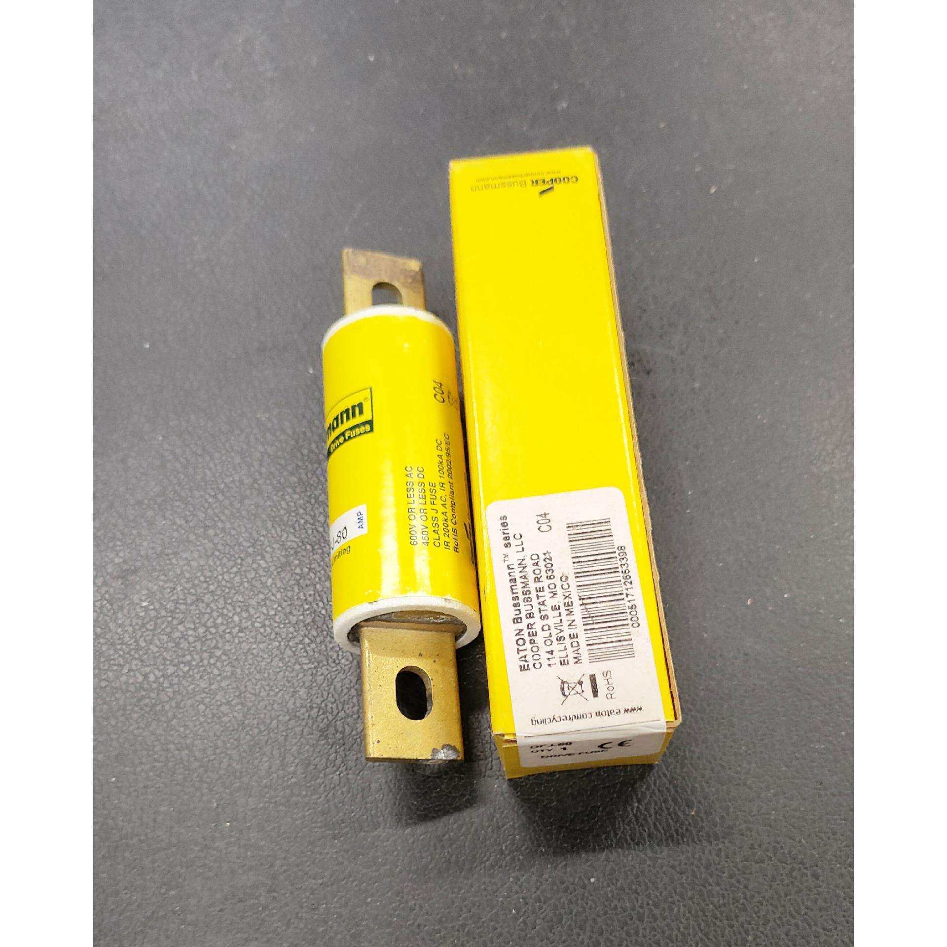 DFJ-80管式保险丝 600V 80A 巴斯曼BUSSMANN快速熔断器