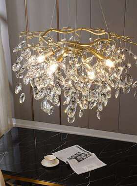 Serip法式轻奢水晶吊灯别墅大气全铜餐厅客厅灯后现代艺术卧室灯