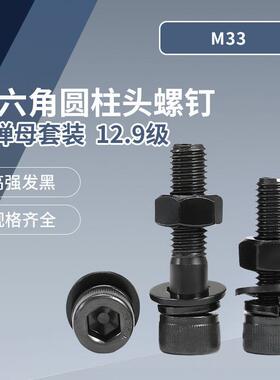 12.9级内六角圆柱头螺钉套装 淬黑DIN912 M33