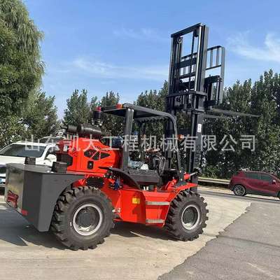 柴油叉车工地四驱越野叉车 多功能升降堆高装卸叉车4吨装卸搬运车