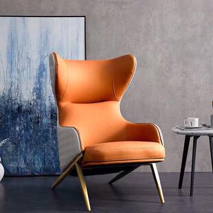 意式极简轻奢北欧现代简约单人大气家用客厅网红休闲老虎椅沙发椅