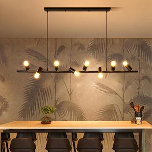 餐厅吊灯咖啡厅吧台收银台办公室长条一字创意个性美式工业风吊灯