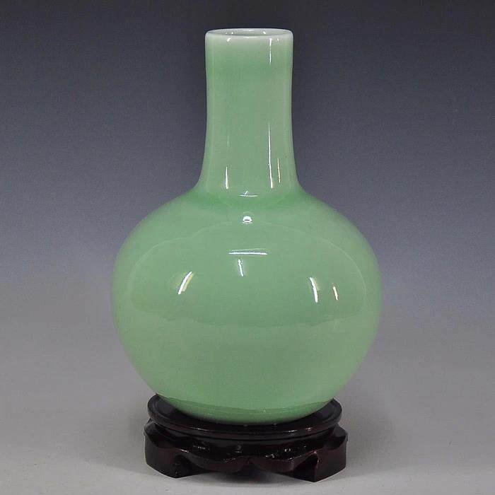 景德镇陶瓷器影青仿古花瓶摆件中式家居客厅插花博古架酒柜装饰品