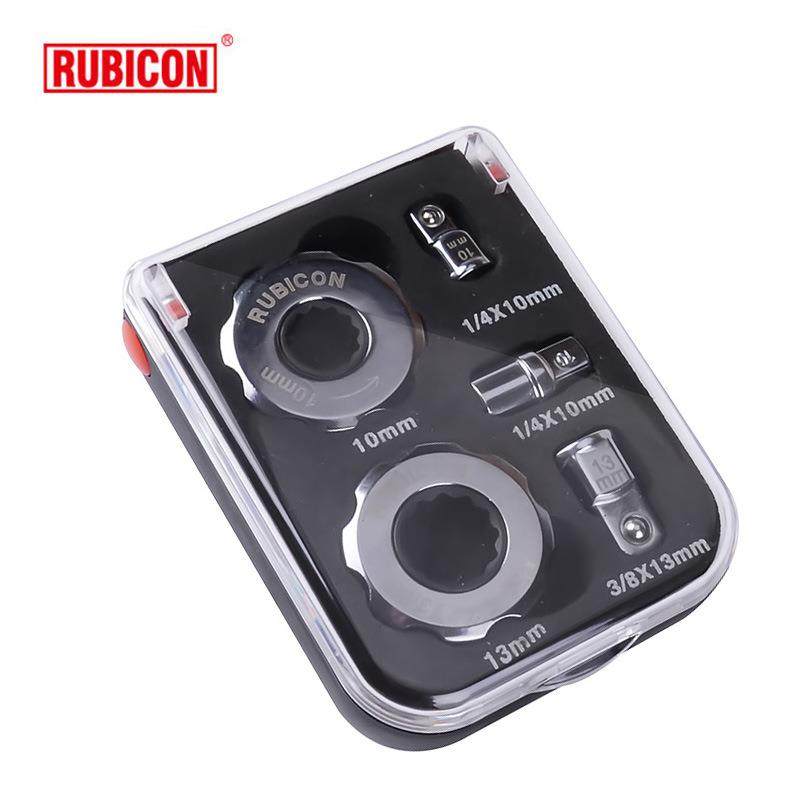 原装RUBICON罗宾汉 迷你棘轮套筒接头(5件) RFR-5 手动工具