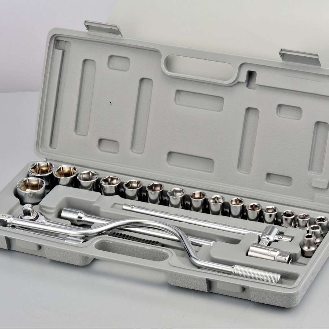 厂家直销24件套五金工具组合套装套筒接杆棘轮扳手汽修随车工具