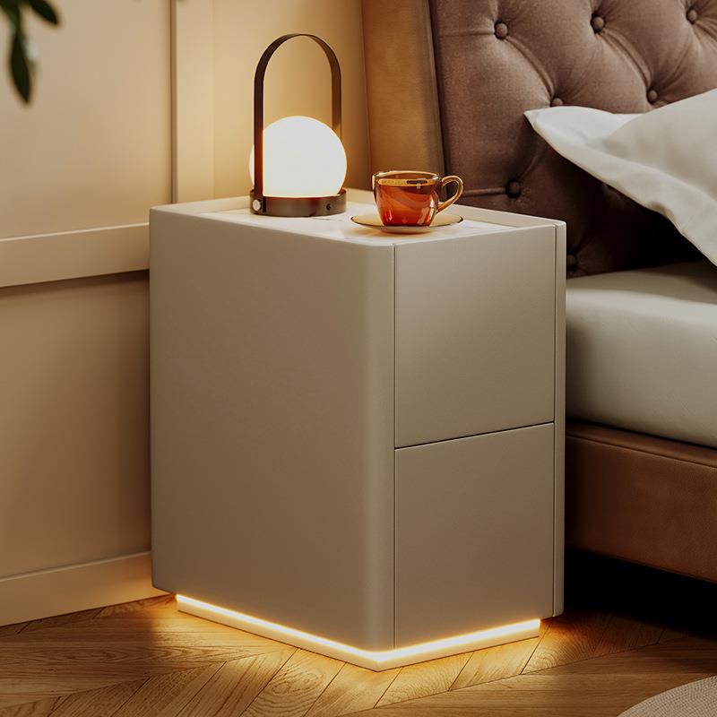 极窄床头柜小型迷你带灯简约现代30公分窄柜家用卧室床边窄夹缝柜