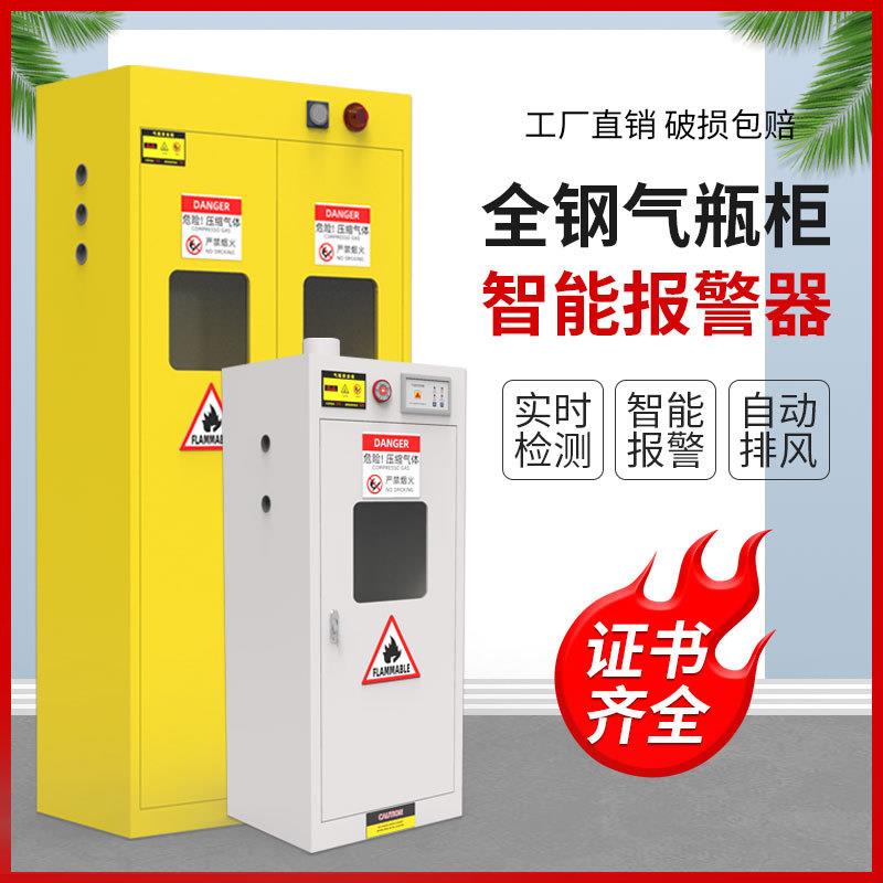 加厚单瓶双瓶三瓶智能探测危险气体储存柜子实验室全钢防爆气瓶柜