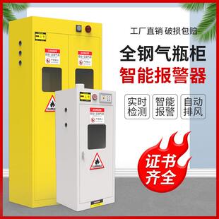 加厚单瓶双瓶三瓶智能探测危险气体储存柜子实验室全钢防爆气瓶柜