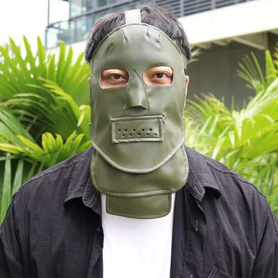 皮革面罩谜语人面具riddle mask搞怪蝙蝠侠装扮头套电影人物面具