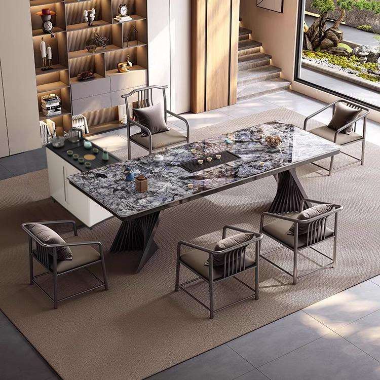 岩板阳台茶桌椅组合烧水壶一体2025新款现代简约小户型家用小茶台