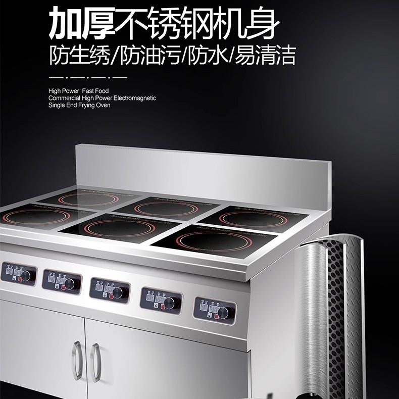 商用多头煲仔炉不锈钢加厚六眼煲仔炉多头大功率台式平面厨房炉灶
