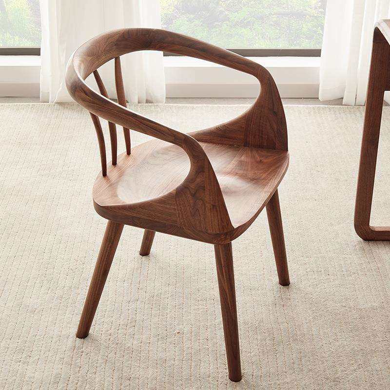 北美黑胡桃餐椅实木简约扶手椅现代家用靠背书椅书桌全实木,3C数码配件,USB灯,淘宝优惠券,粉丝福利购,淘宝优惠卷