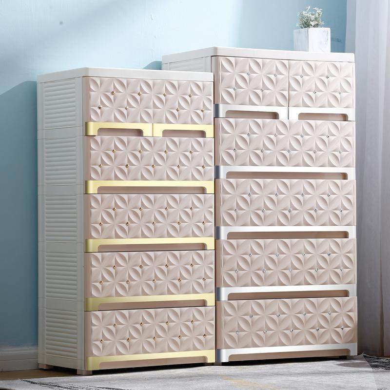 24年新款收纳柜家用轻奢烫银把手立体菱形雕纹带滑轮PP储物柜,电子元器件市场,其它元器件,淘宝优惠券,粉丝福利购,淘宝优惠卷